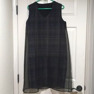 🐝Checkered Shiffon Dress